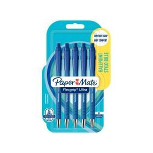 Achetez Blister de 5 stylos Flexgrip Ultra bleus 2027755 FLEXGRIP PAPER MATE pas cher sur Ma Rentré..