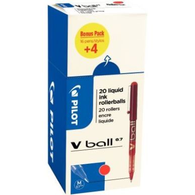 Achetez Ecopack 20 rollers VBall 7 rouge dont 4 gratuit 3131910530657 PILOT pas cher sur Ma Rentrée..