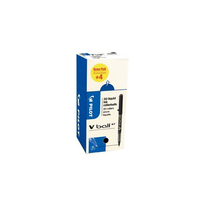 Achetez Ecopack 20 rollers VBall 7 noir dont 4 offerts 3131910520016 PILOT pas cher sur Ma Rentrée ..