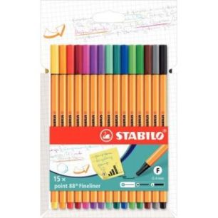 Achetez Pochette de 15 feutres STABILO Point88 pointe fine assortis 8815-4 STABILO pas cher sur Ma R..