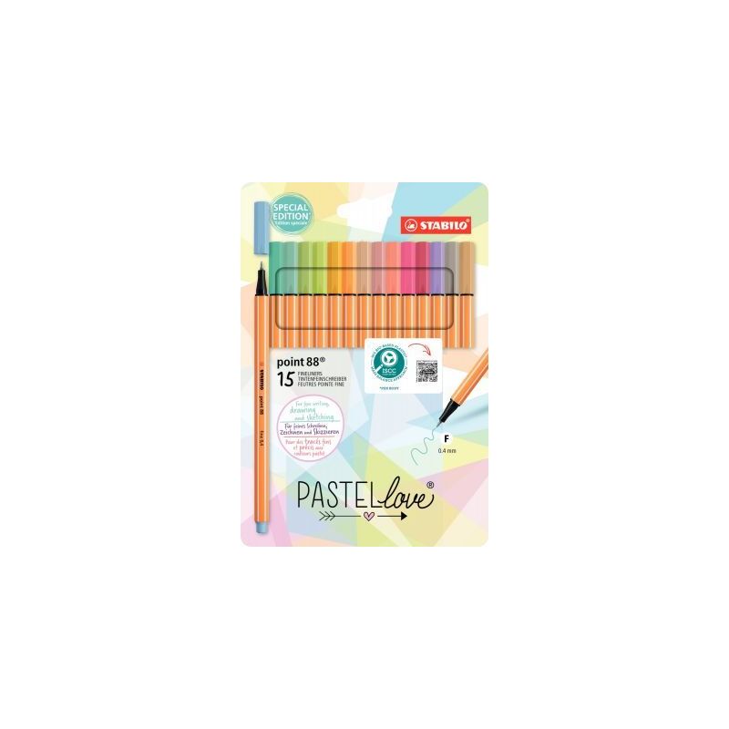 Achetez Blister de 15 feutres Point 88 pastels F59508 STABILO pas cher sur Ma Rentrée Scolaire