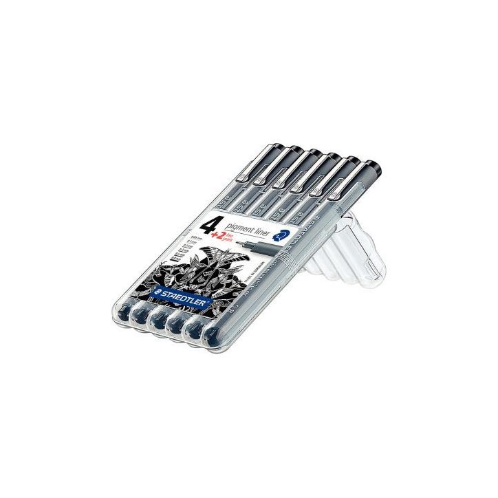 Pochette de 4 feutres à pigmentation liner noir 308 SB6P STAEDTLER