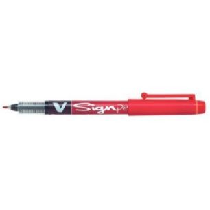 Achetez PILOT Stylo-feutre pointe en nylon largeur de trait 0,6 mm encre liquide Rouge V-SIGN PEN pa..