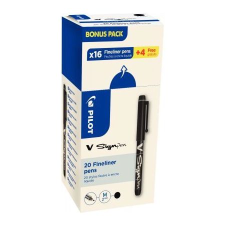 Achetez Ecopack de 16+4 feutres VSign noirs 3131910424796 PILOT pas cher sur Ma Rentrée Scolaire