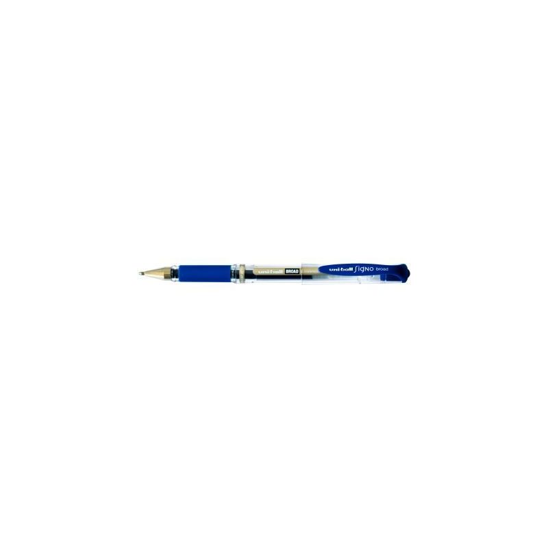 Achetez UNI-BALL Stylo bille pointe large encre gel Bleu SIGNO BROAD, corps avec grip +capuchon UNI-..