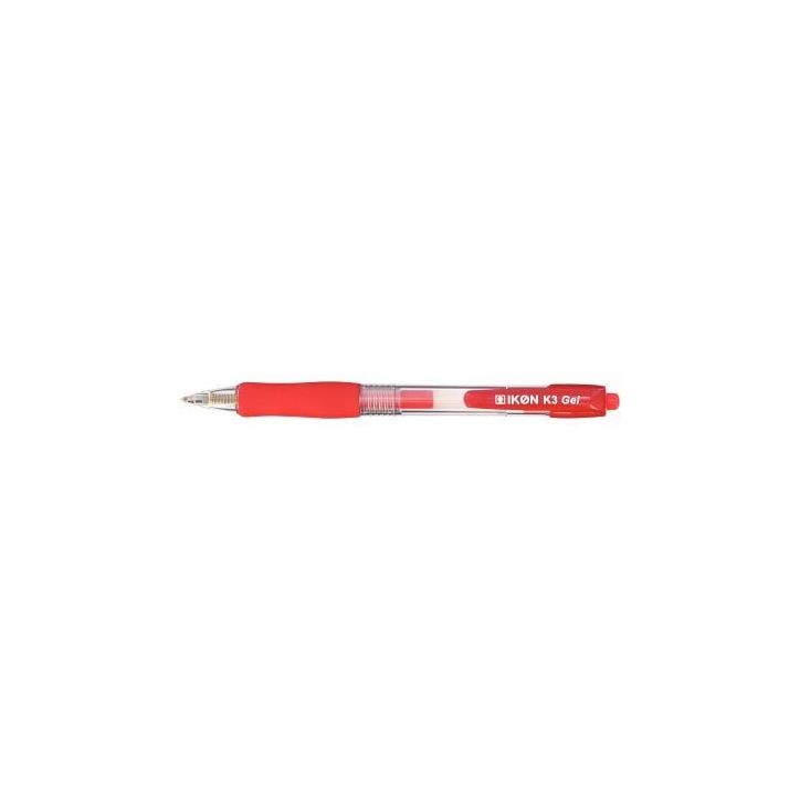 Stylo gel rétractable K3 rouge K3-02