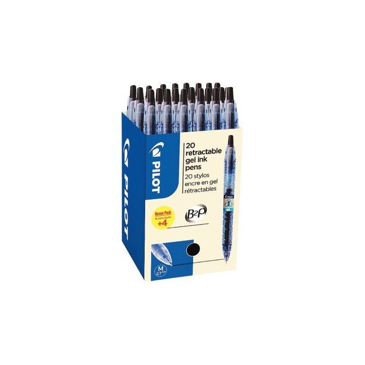 Ecopack 20 stylos gel B2P noirs dont 4 offerts 3131910520030 PILOT