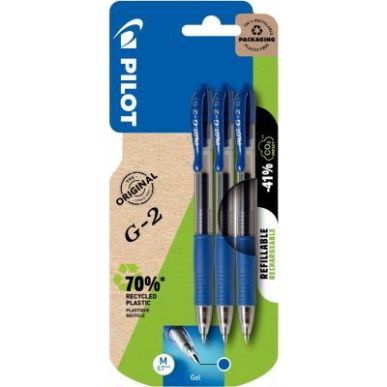 Achetez Blister de 3 stylos G2 bleus 3131910217961 G-2 PILOT pas cher sur Ma Rentrée Scolaire