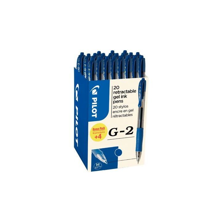 Ecopack 20 stylos G2 bleu dont 4 offerts 3131910516477 PILOT