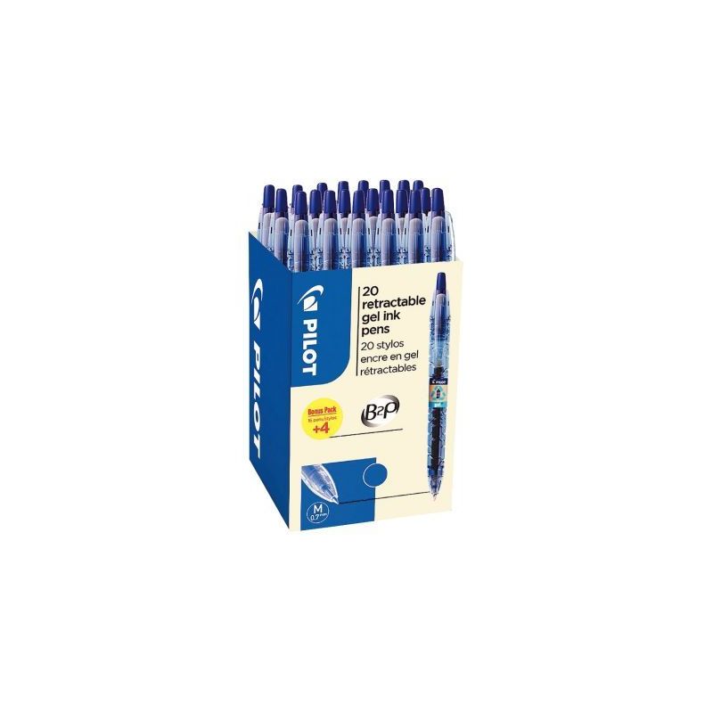 Achetez Ecopack 20 stylos gel B2P bleus dont 4 offerts 3131910520023 PILOT pas cher sur Ma Rentrée ..