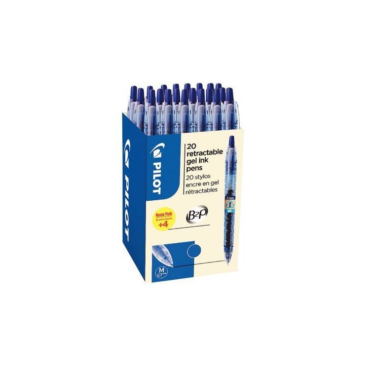 Ecopack 20 stylos gel B2P bleus dont 4 offerts 3131910520023 PILOT