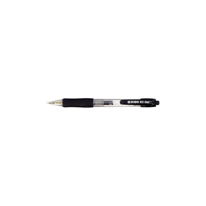 Stylo gel rétractable K3 noir K3-01