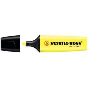 Achetez STABILO BOSS ORIGINAL surligneur pointe biseautée - Jaune fluo pas cher sur Ma Rentrée Sco..