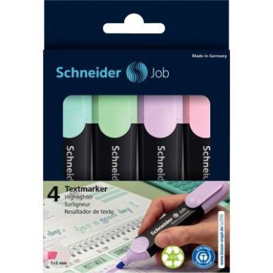 Achetez Pochette de 4 surligneurs Job Pastel assortis 115098 SCHNEIDER pas cher sur Ma Rentrée Scol..
