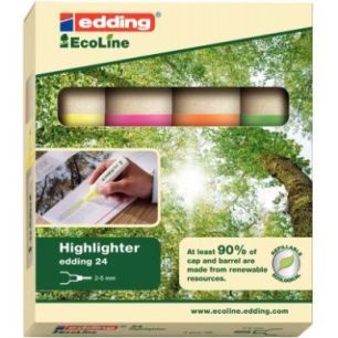 Achetez Pochette de 4 surligneurs Ecoline assortis 2914000 EDDING pas cher sur Ma Rentrée Scolaire