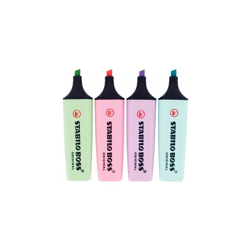 Achetez STABILO BOSS ORIGINAL Pastel - Pochette de 4 surligneurs pastel - Rose/Lilas/Turquoise/Menth.. Achetez STABILO BOSS ORIGINAL Pastel - Pochette de 4 surligneurs pastel - Rose/Lilas/Turquoise/Menth..