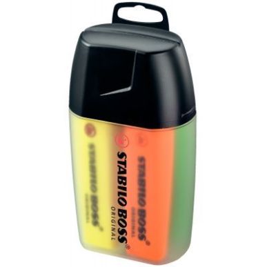Achetez STABILO BOSS ORIGINAL surligneur pointe biseautée - BOSSparade de 4 surligneurs fluo - Colo..