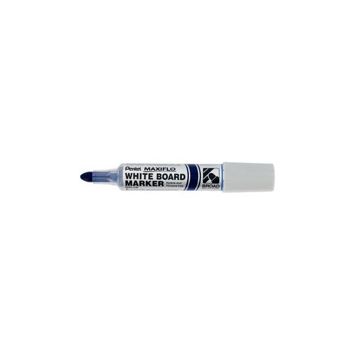PENTEL Marqueur effaçable à  sec MAXIFLO pointe ogive extra-large 4 mm. Encre Bleue