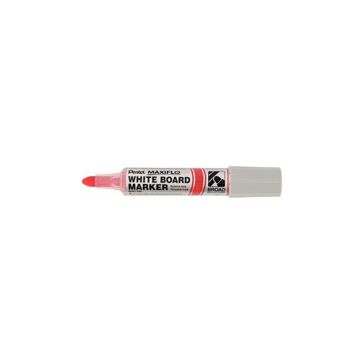 PENTEL Marqueur effaçable à  sec MAXIFLO pointe ogive extra-large 4 mm. Encre Rouge