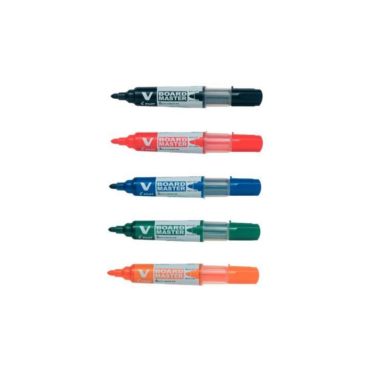 PILOT Set de 5 marqueurs tableaux Blancs V Board Master pointe ogive Begreen
