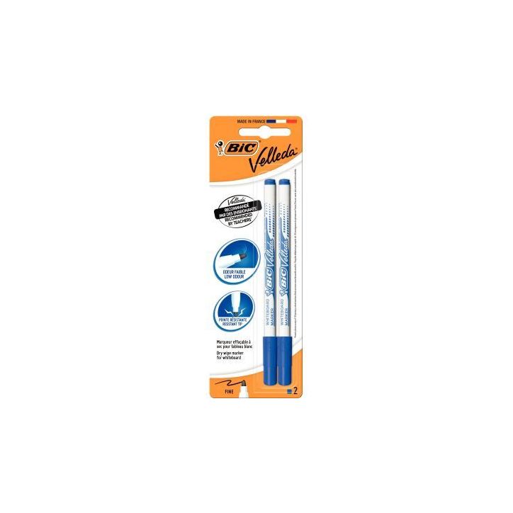 Blister de 2 marqueurs Velleda 1721 bleus 875710 VELLEDA BIC