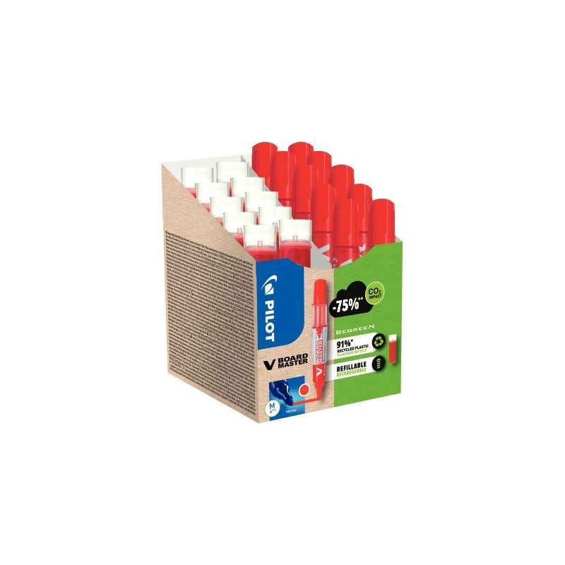 Achetez Pack de 10 marqueurs V-Board Master + 10 recharges rouges 3131910556299 PILOT pas cher sur M.. Achetez Pack de 10 marqueurs V-Board Master + 10 recharges rouges 3131910556299 PILOT pas cher sur M..