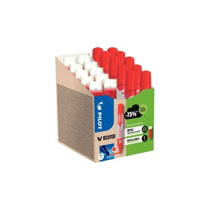 Pack de 10 marqueurs V-Board Master + 10 recharges rouges 3131910556299 PILOT