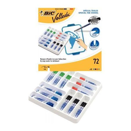 Achetez Classpack de 72 feutres Velleda 1721 en 4 couleurs 931822 BIC pas cher sur Ma Rentrée Scola..