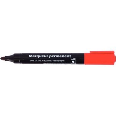Achetez Marqueur permanent pointe ogive 3mm rouge 28209 pas cher sur Ma Rentrée Scolaire
