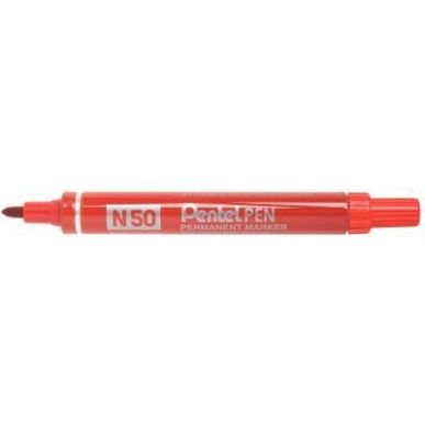 Achetez Boîte de 12 marqueurs permanents N50 pointe ogive rouges DZN50ROUGE PENTEL pas cher sur Ma ..