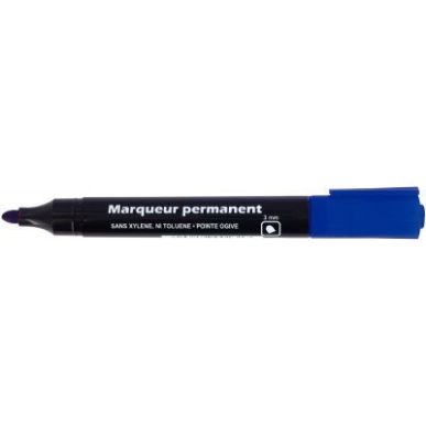 Achetez Marqueur permanent pointe ogive 3mm bleu 28206 pas cher sur Ma Rentrée Scolaire