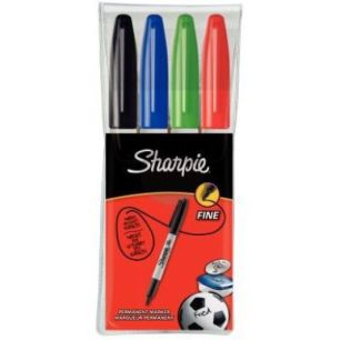Achetez Pochette de 4 marqueurs Sharpie ogive pointe fine assortis 1985858 SHARPIE pas cher sur Ma R..