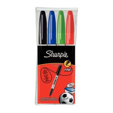 Achetez Pochette de 4 marqueurs Sharpie ogive pointe fine assortis 1985858 SHARPIE pas cher sur Ma R..