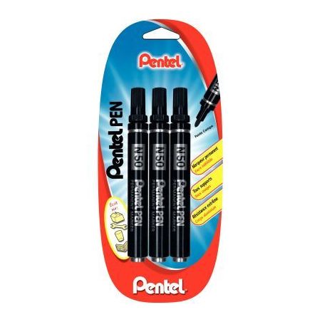 Achetez Blister de 3 marqueurs permanents N50 noirs 935001 PENTEL pas cher sur Ma Rentrée Scolaire