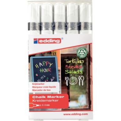 Achetez Blister de 5 marqueurs craies blancs 4-4095-5049 EDDING pas cher sur Ma Rentrée Scolaire