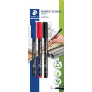 Achetez Pochette de 3 feutres Lumocolor permanents 1,0mm assortis 317-SBK3D LUMOCOLOR STAEDTLER pas ..