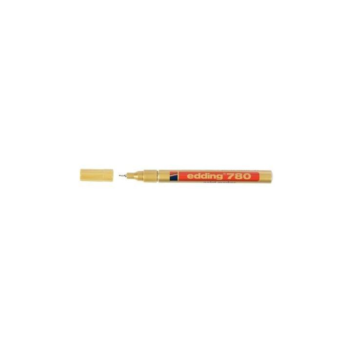Marqueur peinture permanent E 780 pointe fine baguée or 4-780053 EDDING