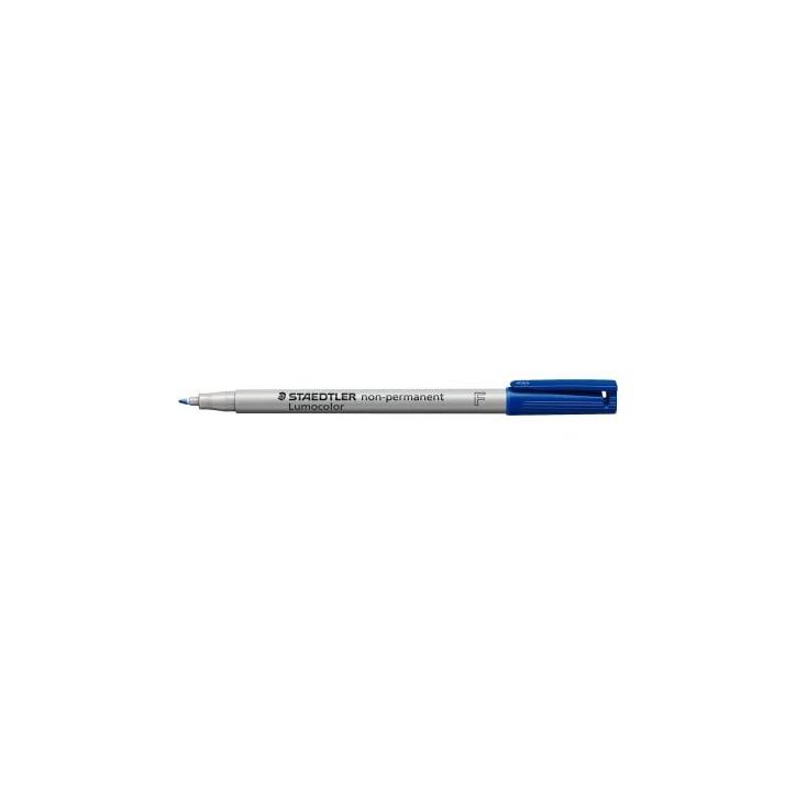 STAEDTLER Feutre multi-usages pour support lisse LUMOCOLOR Encre bleu non permanente Pointe fine de 0,6mm