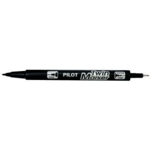 Achetez PILOT Marqueur tous supports encre indélibile Noire 2 pointes ogives:fine et moyenne TWIN M..