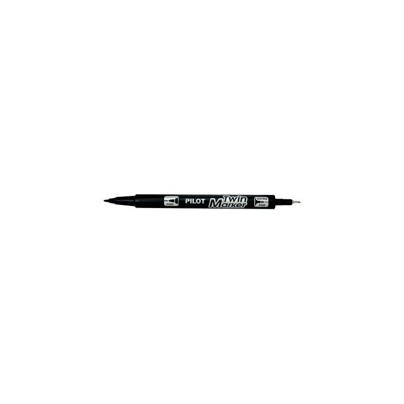 Achetez PILOT Marqueur tous supports encre indélibile Noire 2 pointes ogives:fine et moyenne TWIN M..