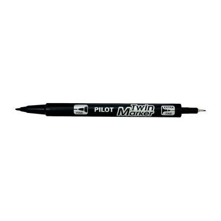 Achetez PILOT Marqueur tous supports encre indélibile Noire 2 pointes ogives:fine et moyenne TWIN M..