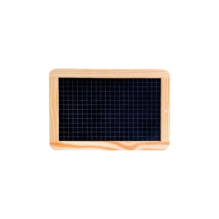 Ardoise naturelle avec cadre en bois 1 face quadrillée 18x26 cm 3035261902104