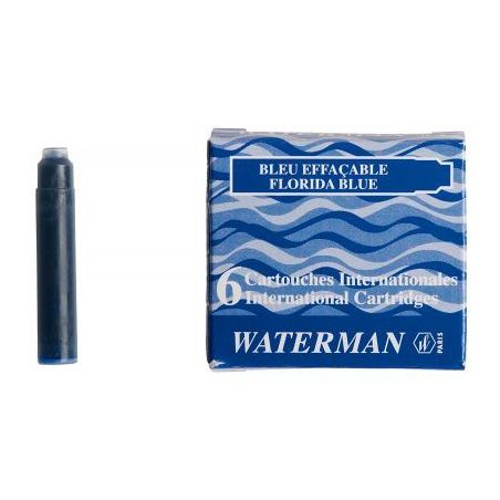 Achetez Étui de 6 mini cartouches Waterman bleues S0110950 WATERMAN pas cher sur Ma Rentrée Scolai..