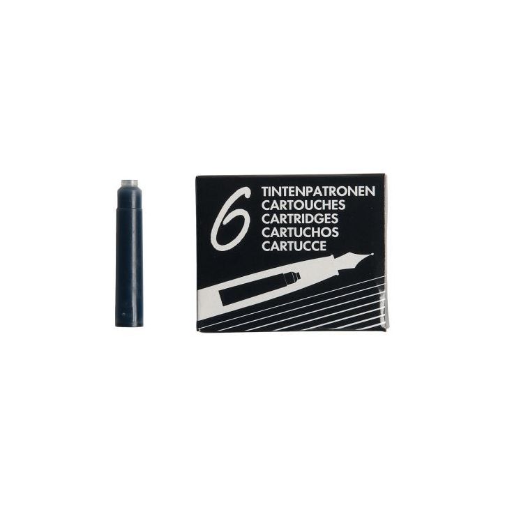 Etui de 6 cartouches internationales encre noire 12233