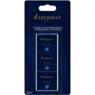 Achetez Blister de 36 cartouches courtes Waterman bleues S0713041 WATERMAN pas cher sur Ma Rentrée ..