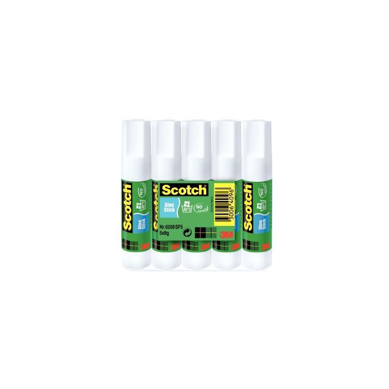 Achetez SCOTCH Lot de 5 bâtons de colle Blanche Scotch® 8g sous film pas cher sur Ma Rentrée Scol..