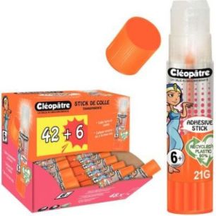 Achetez Pack de 42+6 colles de 21gr transparentes BA21ADX48 CLEOPATRE pas cher sur Ma Rentrée Scola..