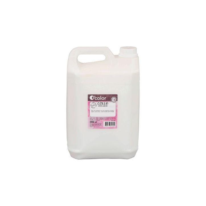Bidon de 5 litres de colle vinylique blanche OCOLOR 0348