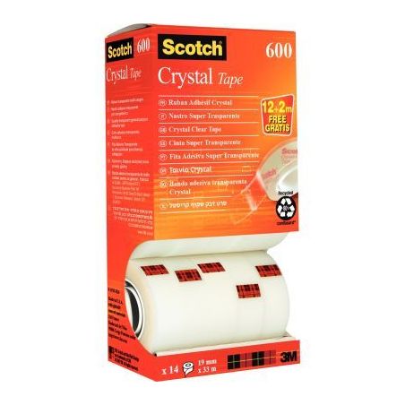 Achetez Tour de 14 rouleaux adhésif crystal 19 x 33 cm BP1098 SCOTCH 3M pas cher sur Ma Rentrée Sc..