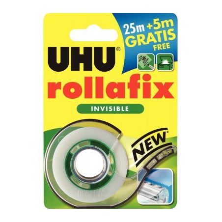 Achetez Rouleau adhésif invisible et dévidoir 19mm x 30m 36395 UHU pas cher sur Ma Rentrée Scolai..